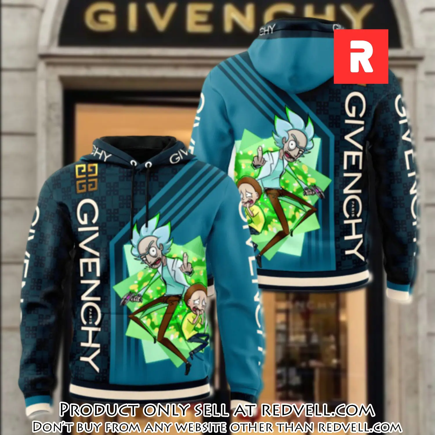 Givenchy rick and morty unisex hoodie luxury brand gifts  jh2011 rv4423935